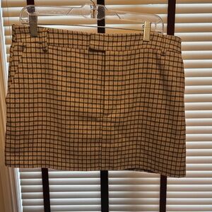 Rails Tan and Black Checkered Mini Skirt - Size 8